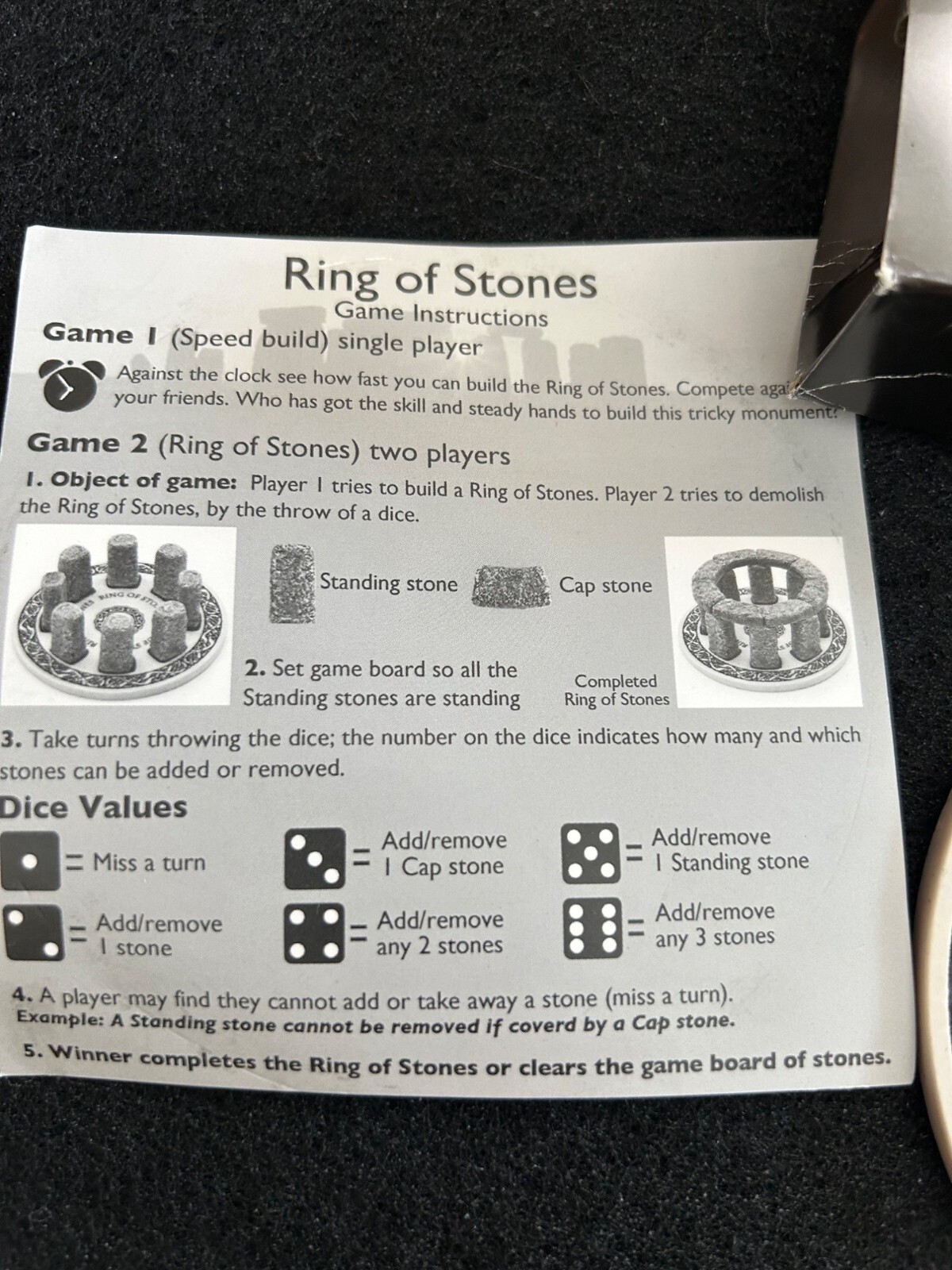 English Heritage Stonehenge Strategy Game “Ring Of Stones” Family Board Game