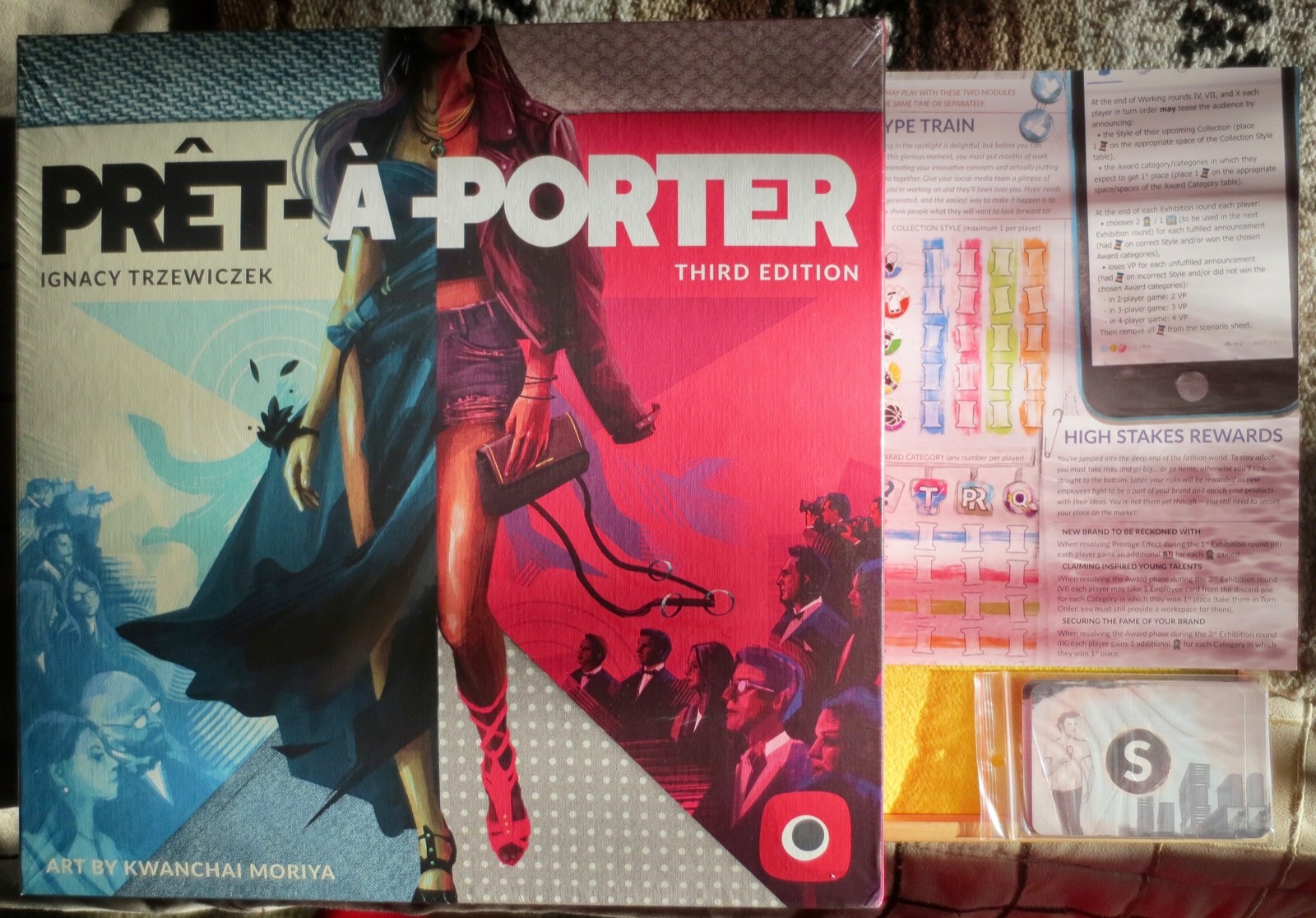 Pret a Porter board game 2019 Portal Games in shrink with promos free shipping
