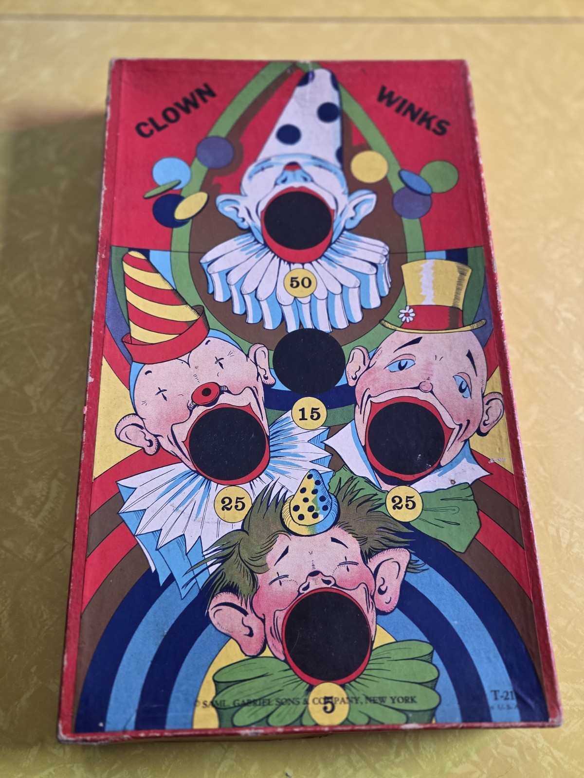 Antique Very Rare 1935 Clown Winks Game T-211 Saml Gabriel Son’s & Co NY Tiddly