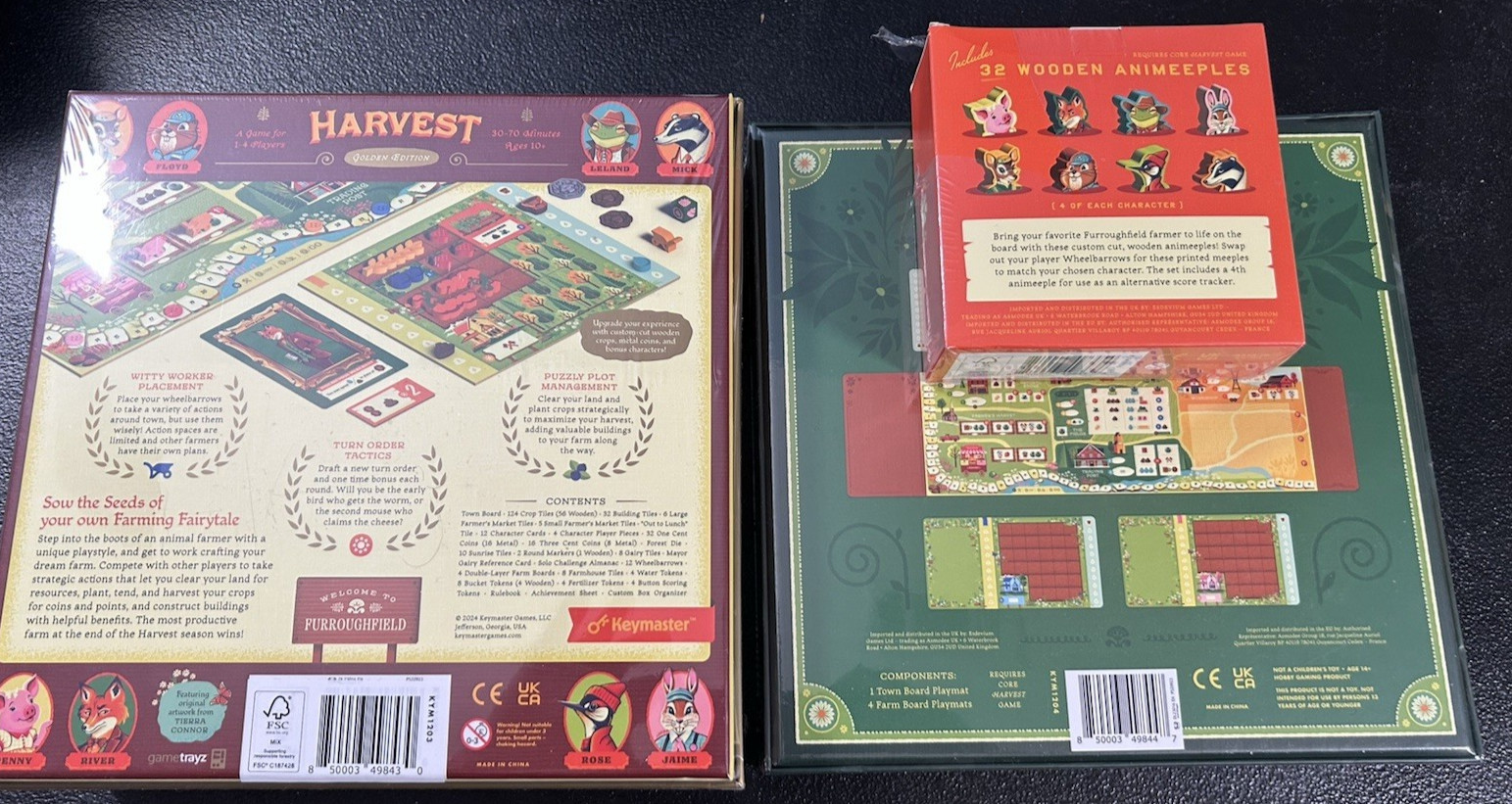 Harvest Golden Edition board game & playmats & with signed character expansion