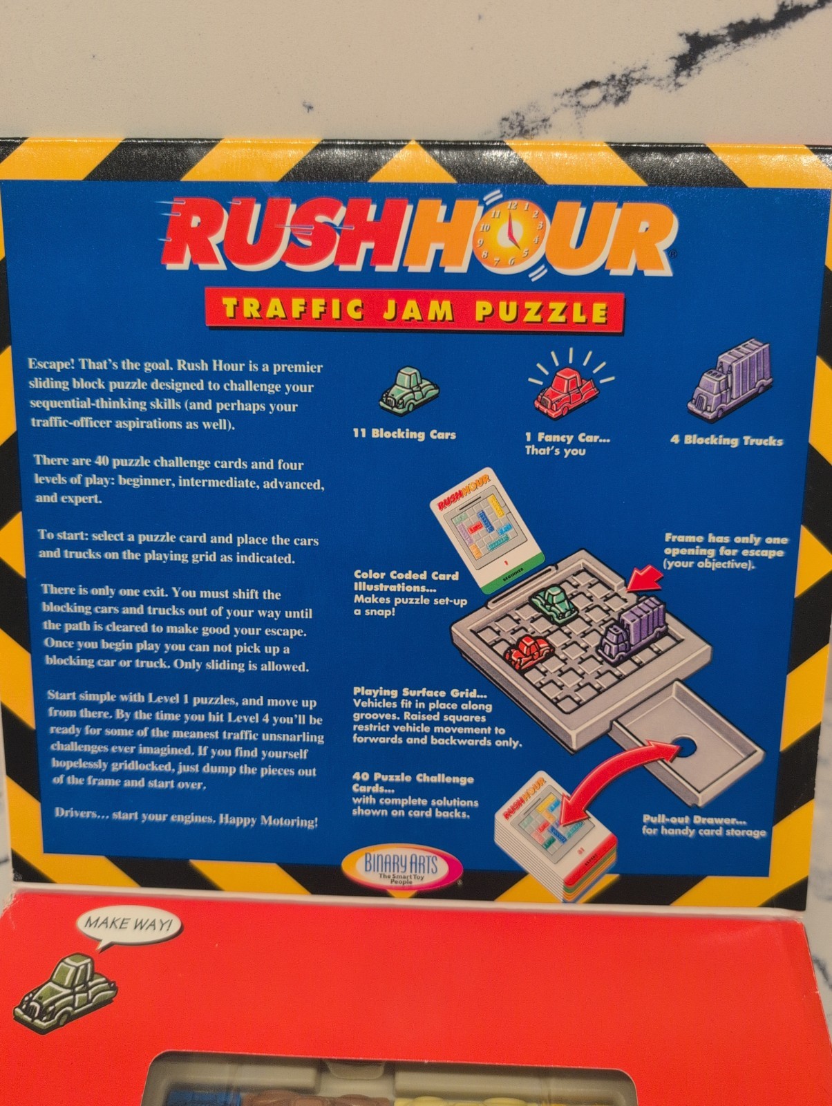 VINTAGE Rush Hour COMPLETE Binary Arts 1996 Strategy Thinking Puzzles Challenges