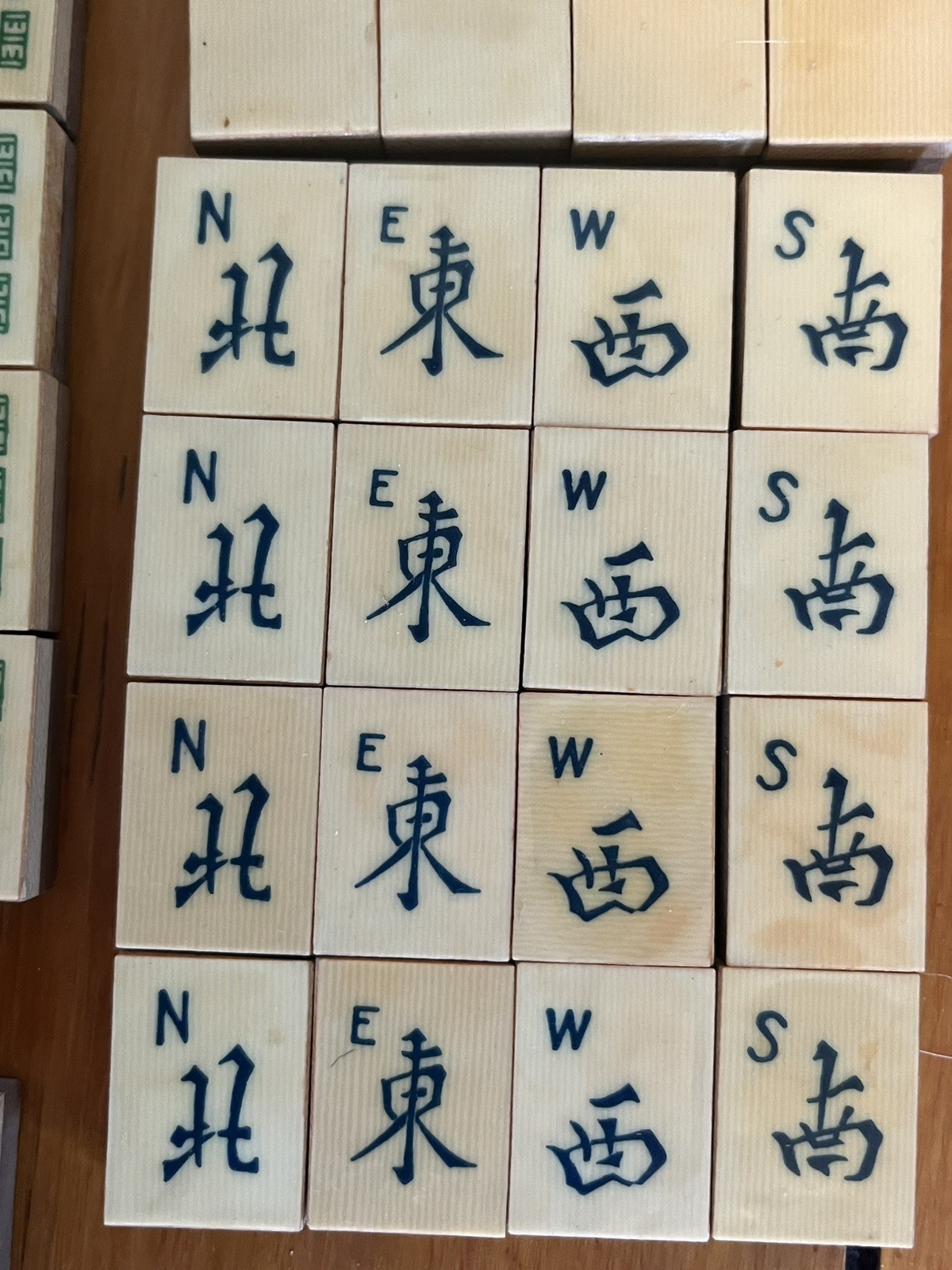 Vtg 1920s French Ivory Pyralin Mahjong Set original Box 142 tiles two-layer wood