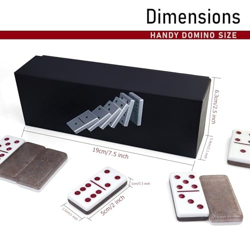 Transparent Colored Dominoes Set for Adults – Classic Double 6 Dominoes Gary