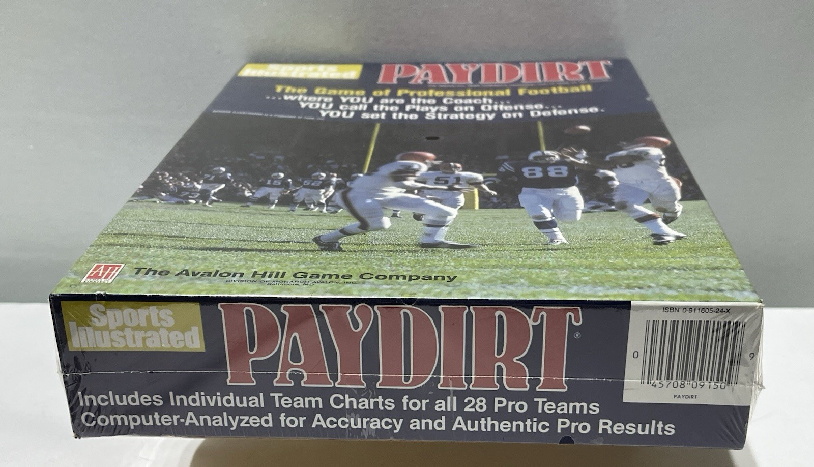 Sports Illustrated Paydirt Football Avalon Hill Book Shelf Game 1986 Sealed