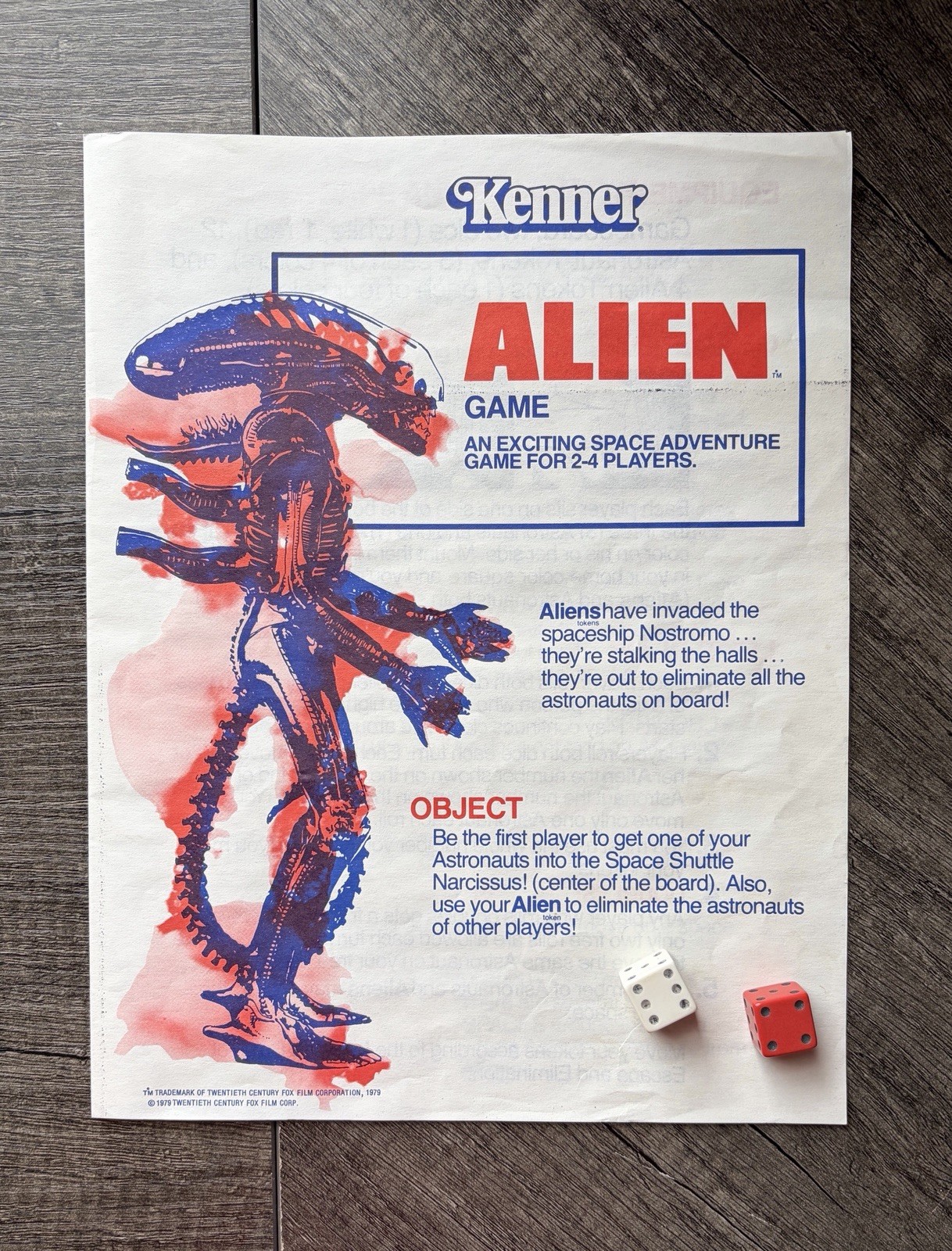 Kenner Alien Board Game 1979 Vintage Xenomorph RARE Excellent HTF 100% COMPLETE