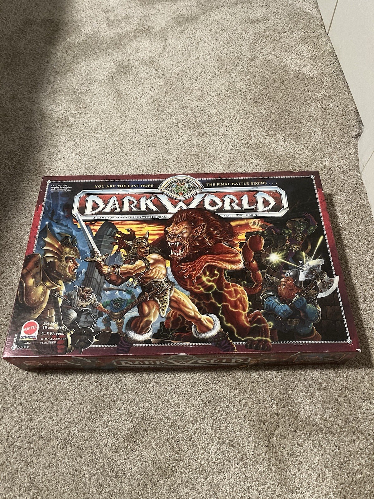 Vintage Dark World Adventure Board Game Mattel 100% Complete 1992 Great Shape!