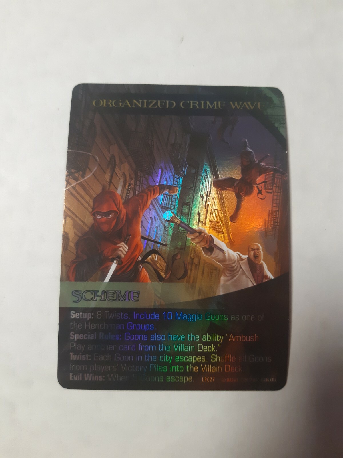 Upper deck Marvel Legendary Organized Crime Wave Promo Card From Starter kit