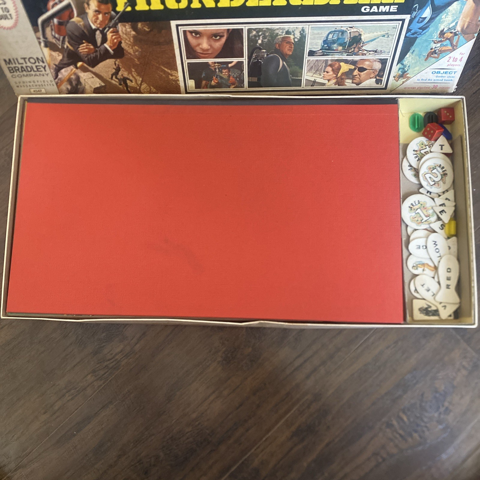 Vintage 1965 James Bond 007 Thunderball Milton Bradley Board Game H2