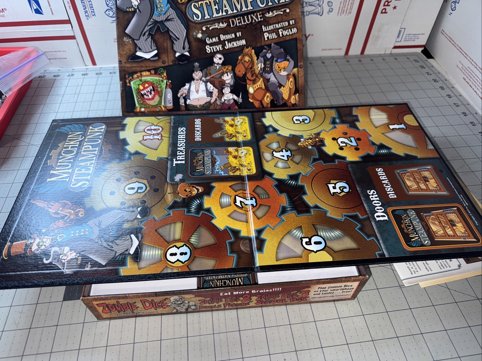 Munchkin Steampunk Deluxe Board Game – Steve Jackson Games Excellent Condition
