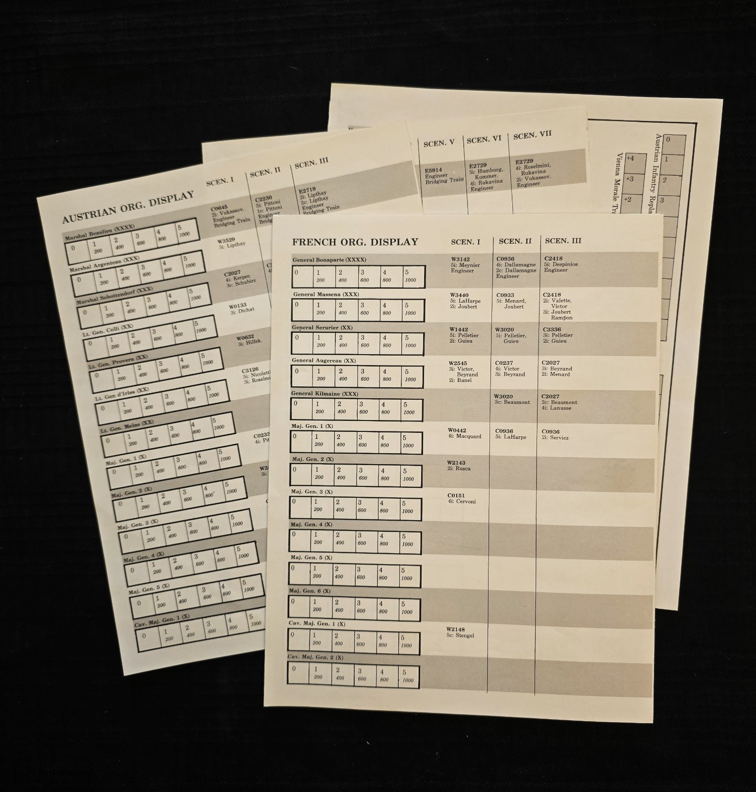 “BONAPARTE IN ITALY” WAR GAME – OSG – PART. PUN (161/300) – COMPLETE + ERRATA