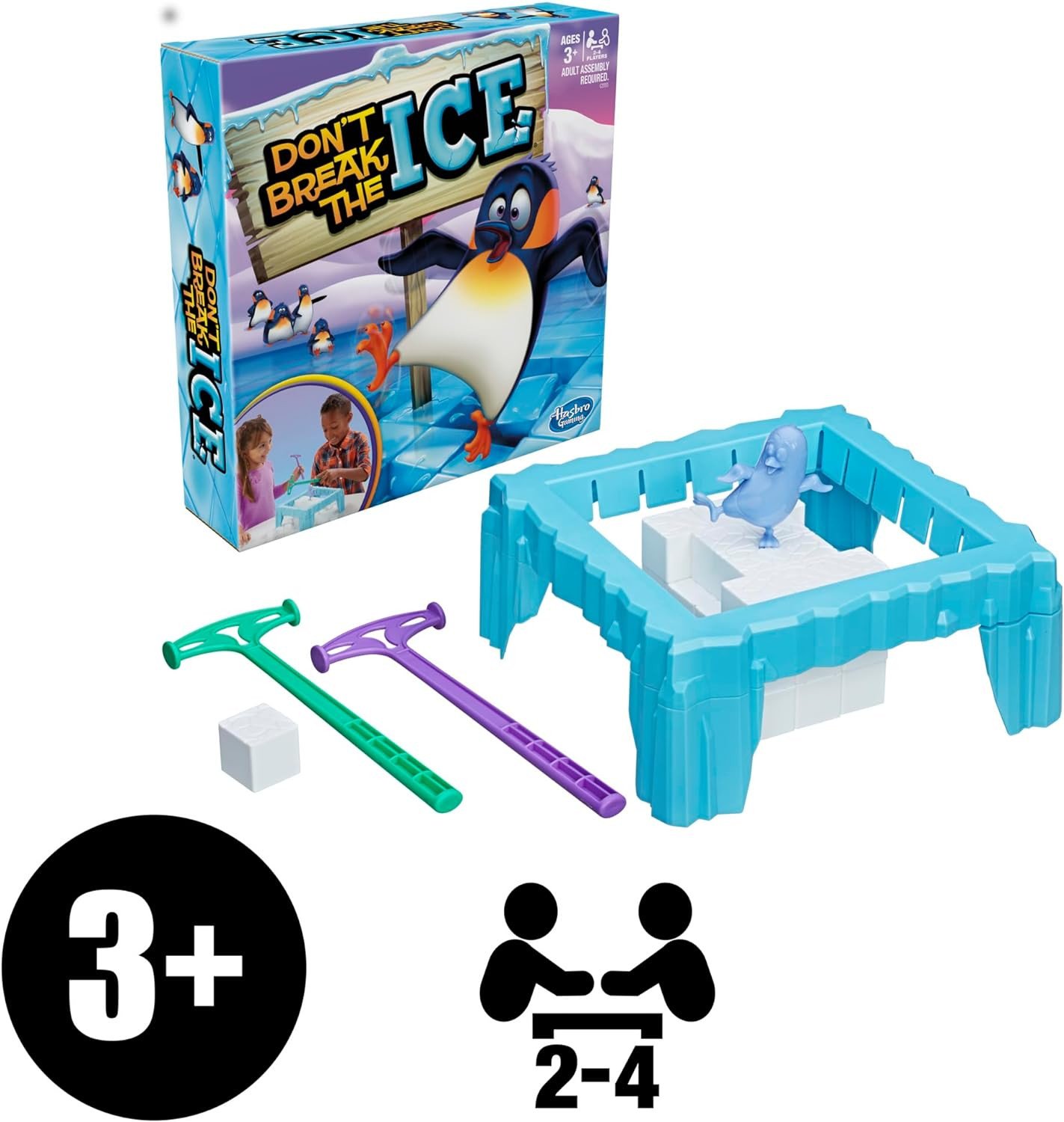Hasbro® Don’T Break the Ice Game, Classic Version for Ages 3+ Years, 2-4 Players