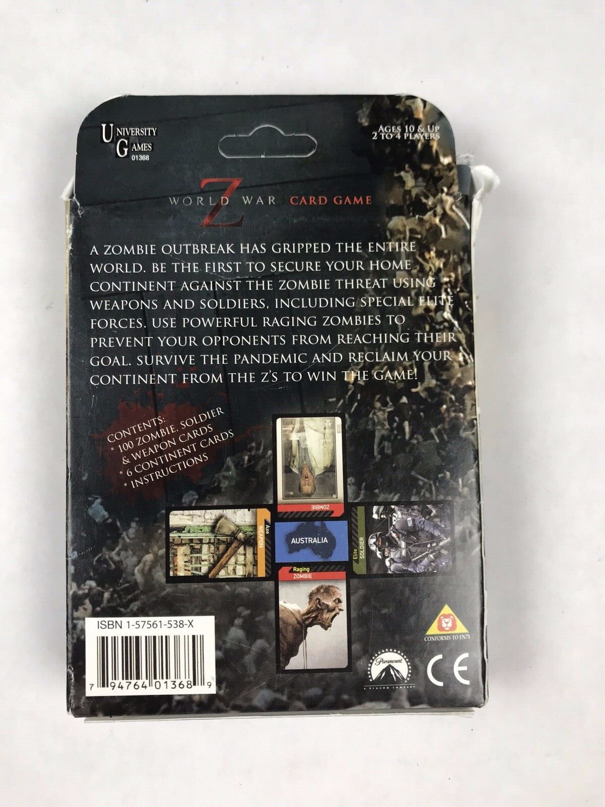 World War Z 2014 Card Game Survive the Deadly Zombie Pandemic Ages 10+