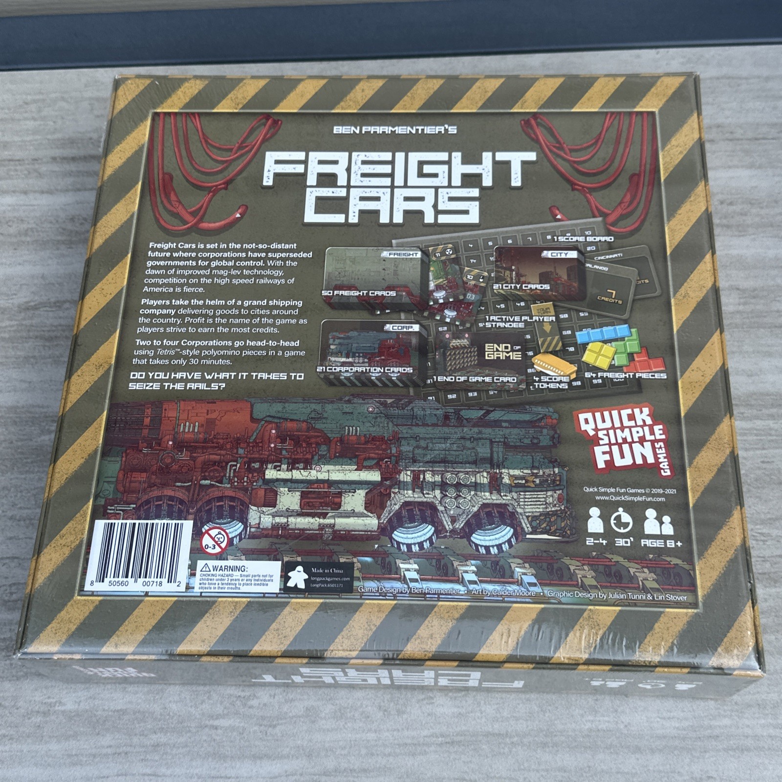 Ben Paramentier’s Freight Cars Board Game New Sealed 2-4 Players Ages 8+
