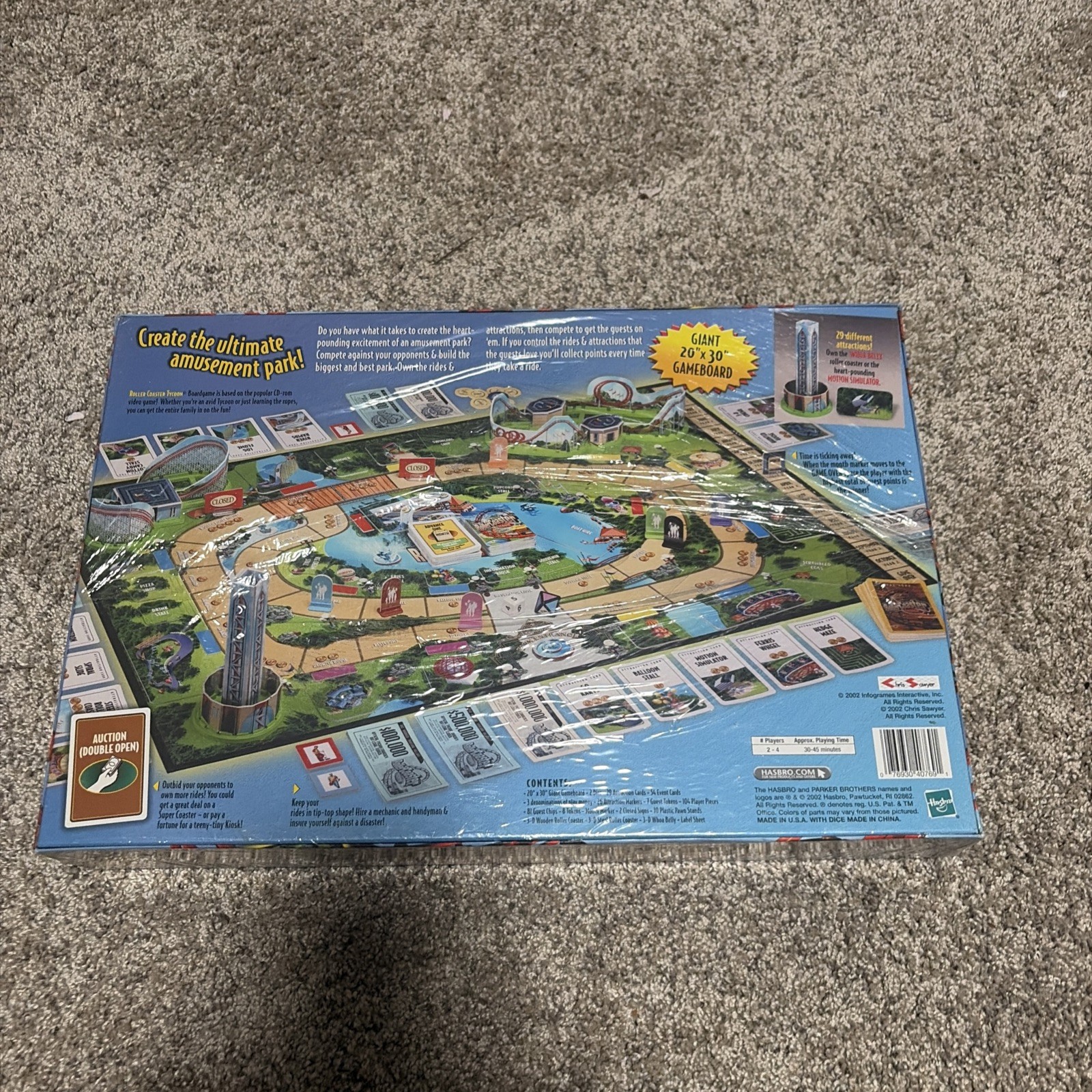 Rollercoaster Tycoon Board Game 100% Complete Parker Brothers Hasbro 2002