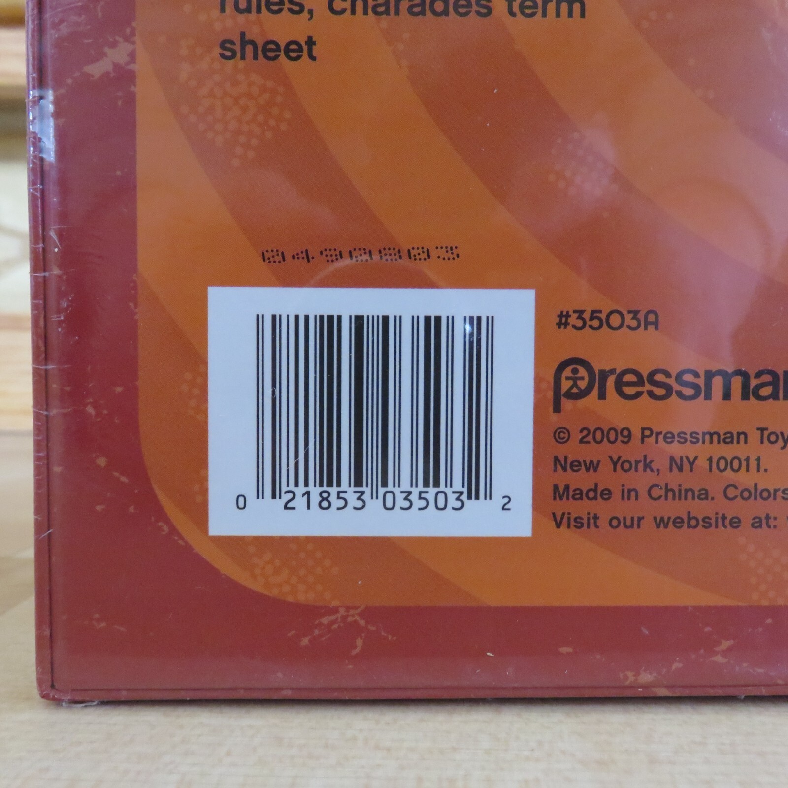 The Charades Game Pressman 2009 Family Game 10 to Adult NEW Never Opened Sealed
