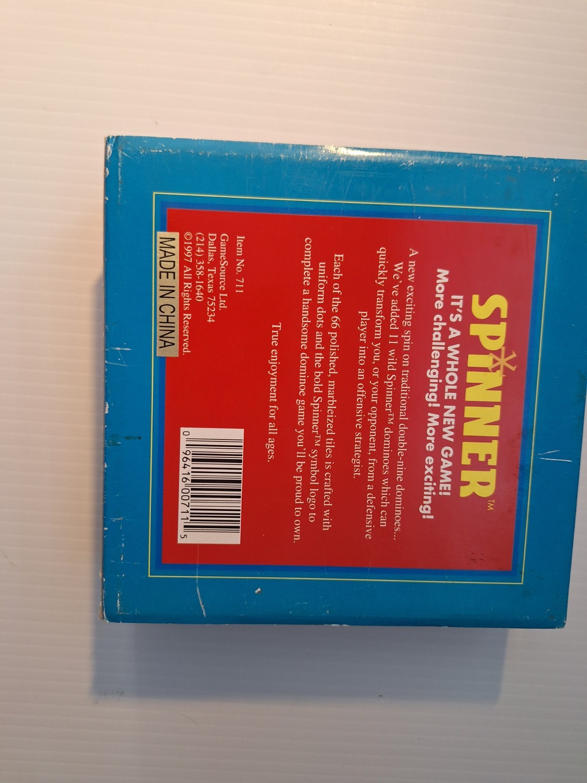 Vintage “Spinner: The Game of Wild Dominoes” Double 9 Set – Brand New