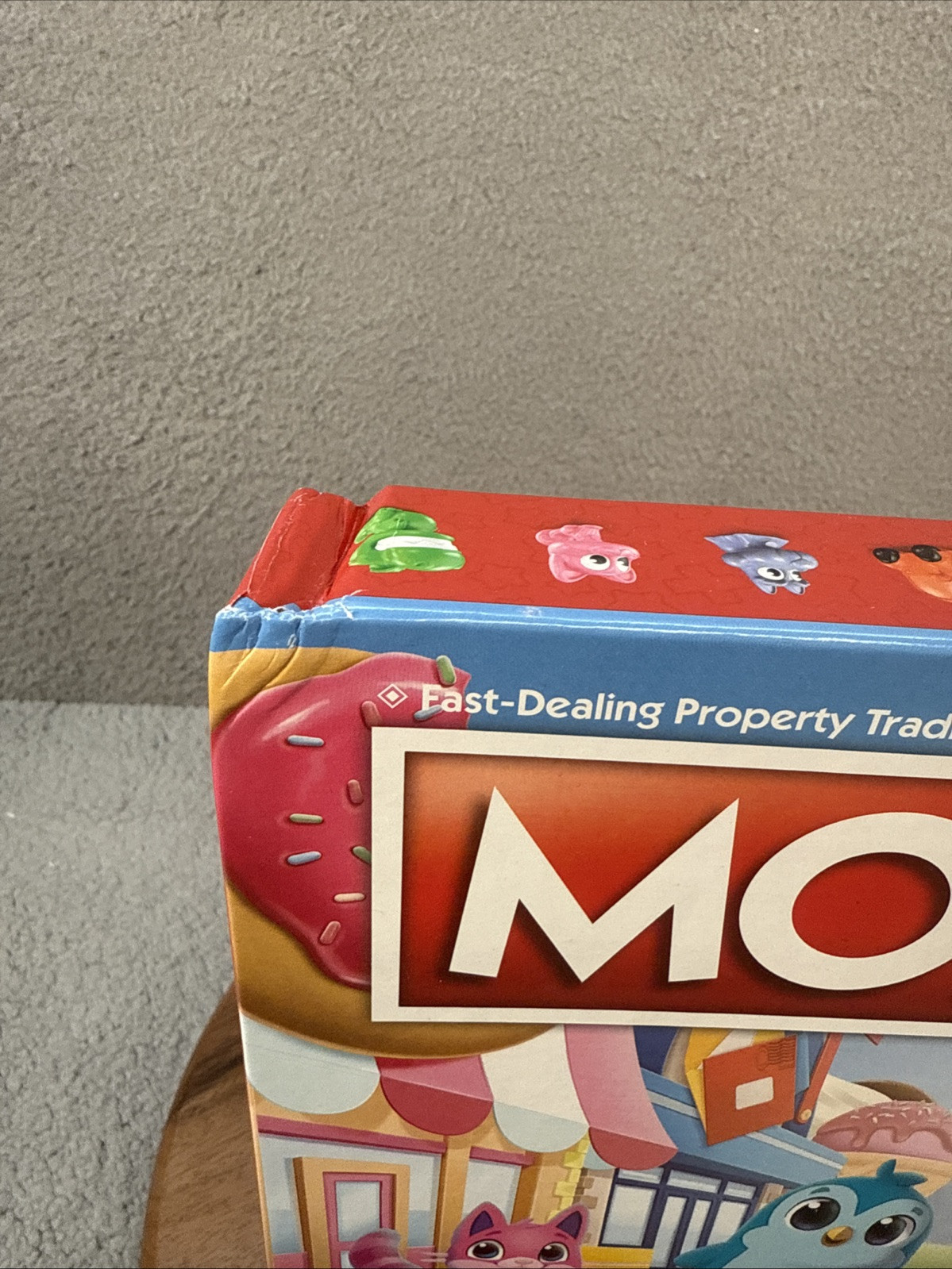 Hasbro Monopoly Junior Board Game, 2 Sided Gameboard, 2 Games in 1, Damage Box
