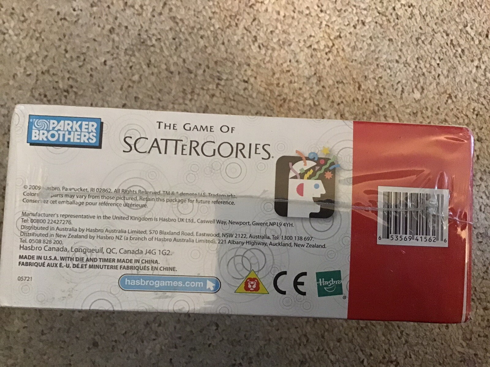 Game of Scattergories 2009 Parker Brothers 05721 for Adults NEW SEALED
