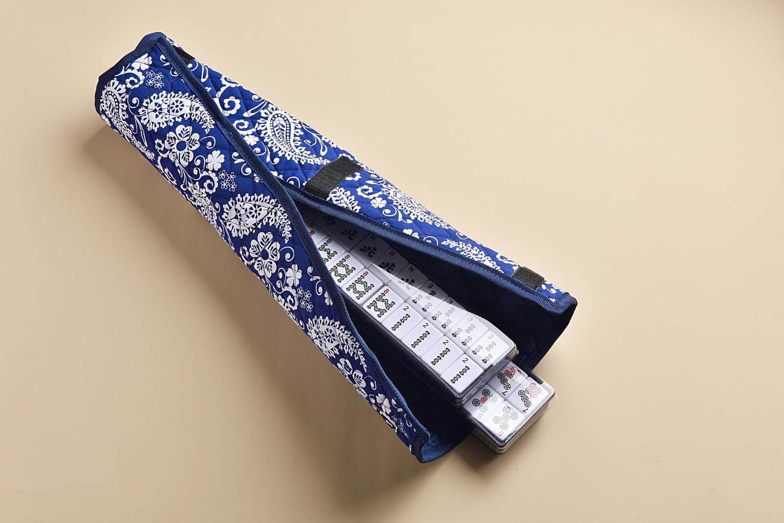 American Mahjong Set, Blue Paisley Carrying Bag,166 Premium White Tiles,4 All…