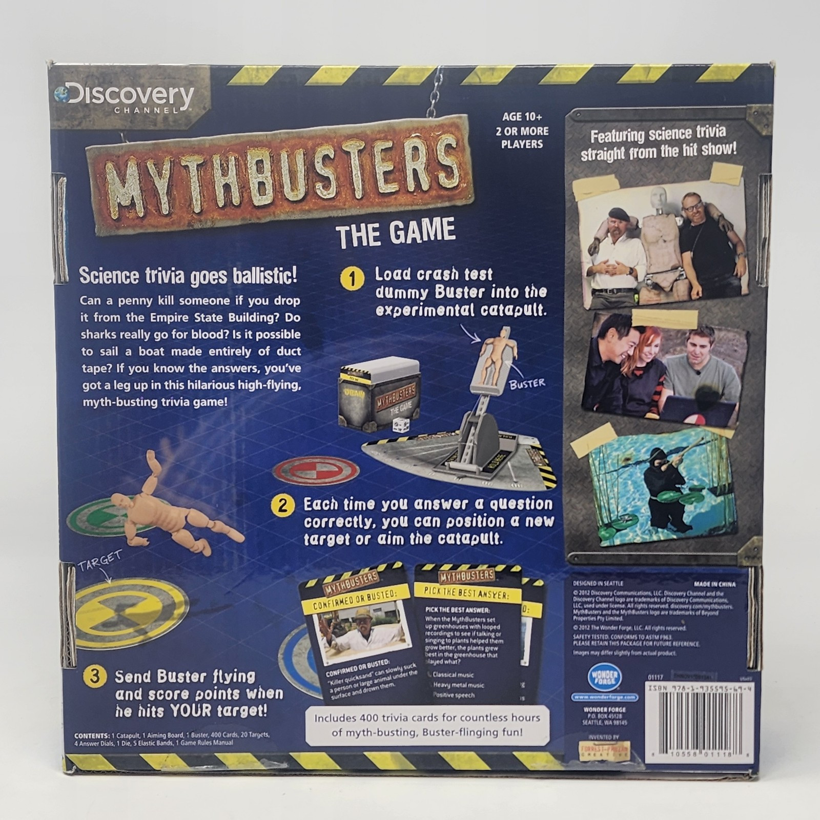 Mythbusters The Game Discovery Channel 2012 Wonder Forge Complete Pre-owned