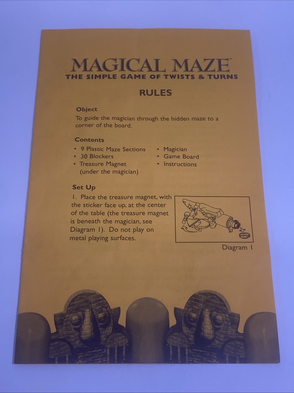 VINTAGE Magical Maze Board Game University Games 1996 Wizards 2-4 Players