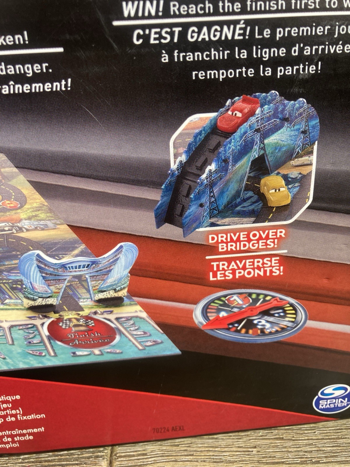 Disney Pixar Cars 3 Risky Raceway Board Game Spin Master New Open Box Never Used
