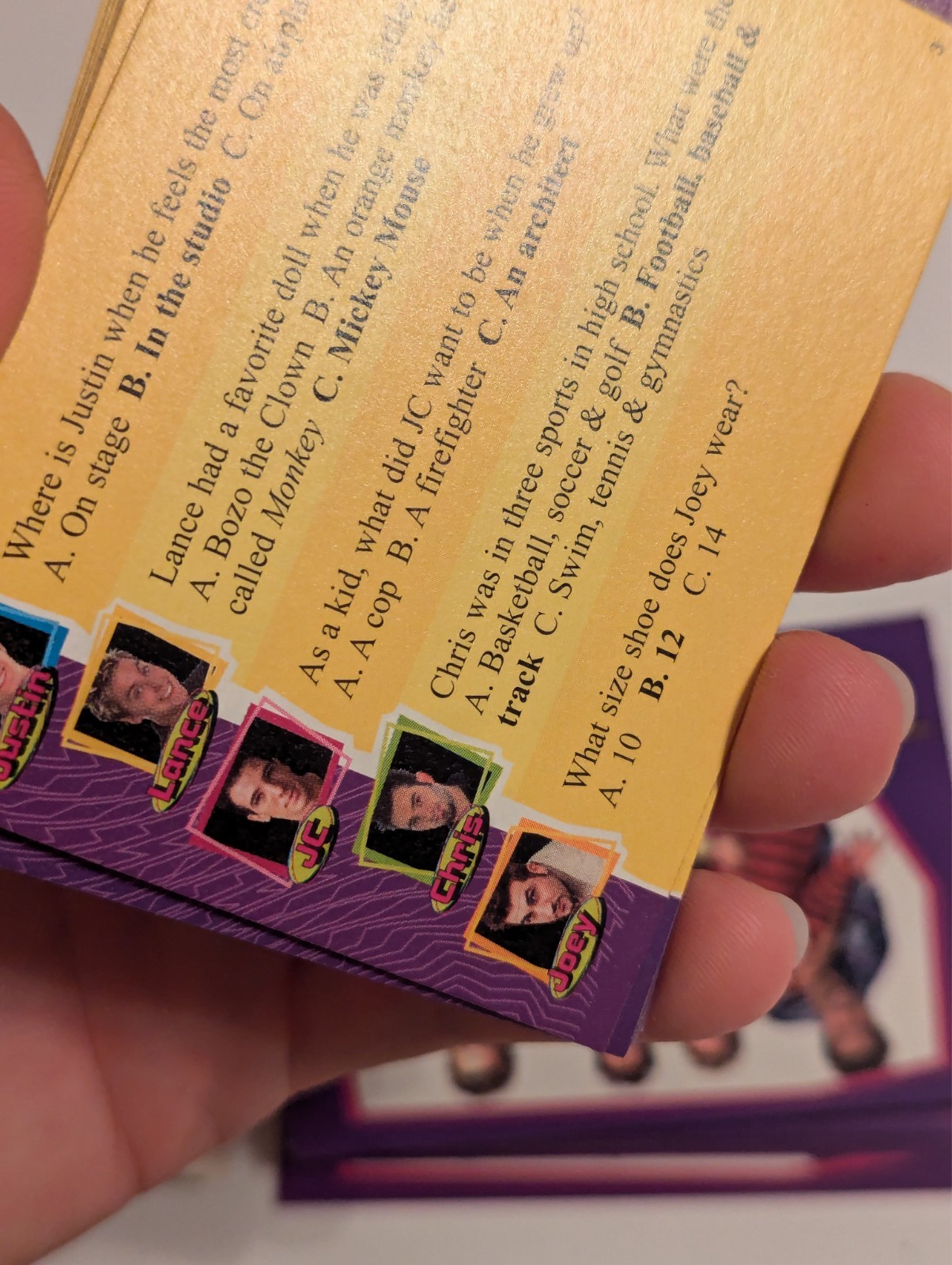NSYNC Backstage Pass Board Game Patch Games 2000 PIECES ONLY – See Video
