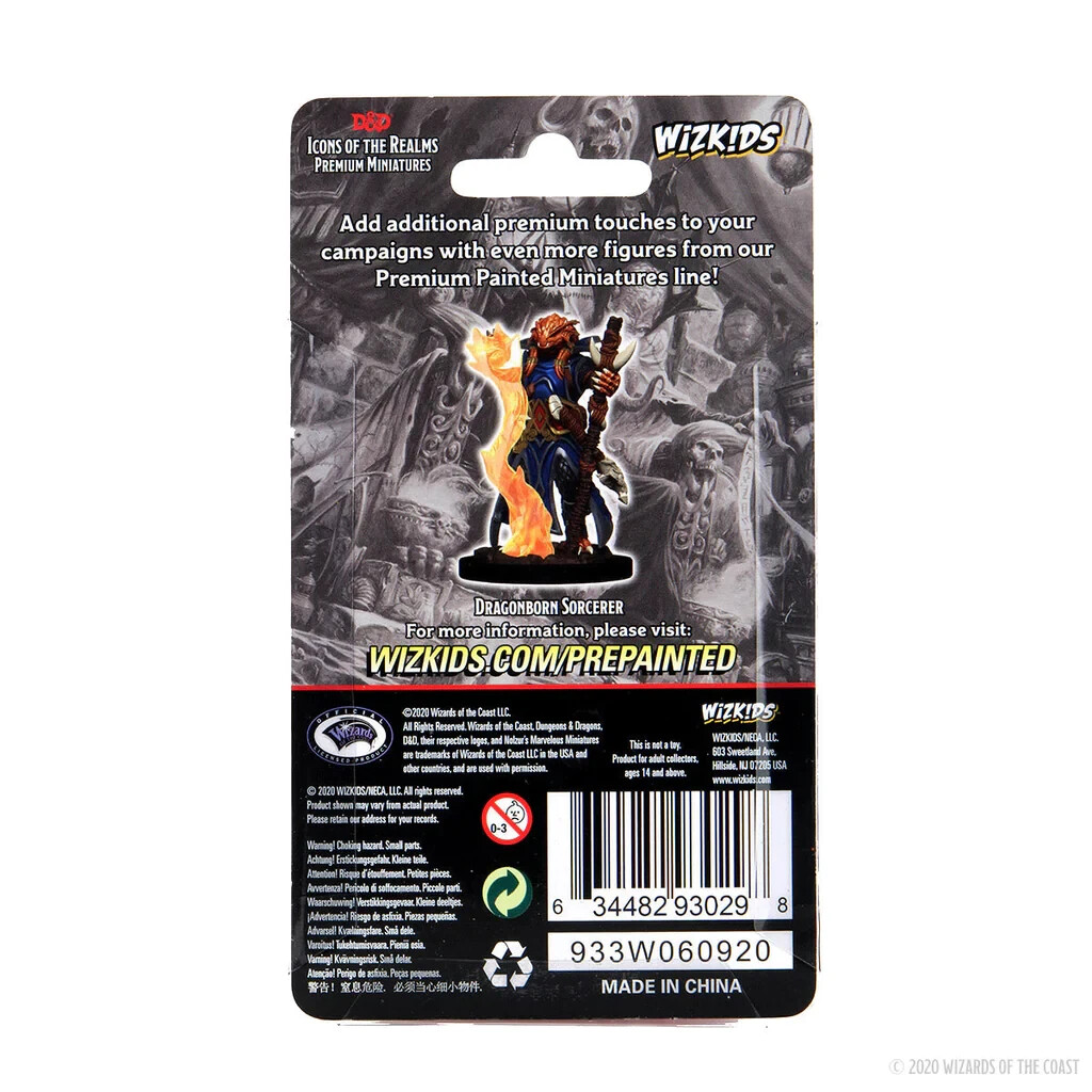 DUNGEONS & DRAGONS PREMIUM MINIATURES ~ DRAGONBORN FEMALE SORCERER