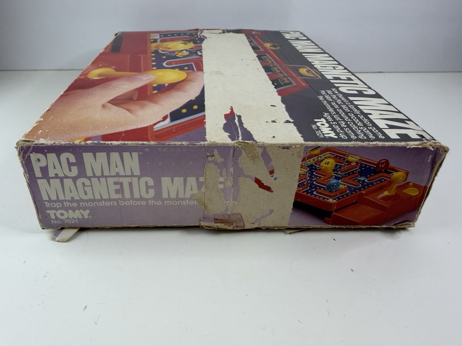 Vintage Pac-Man Magnetic Maze Game Tomy 1982 No. 7021 Incomplete w/Original Box
