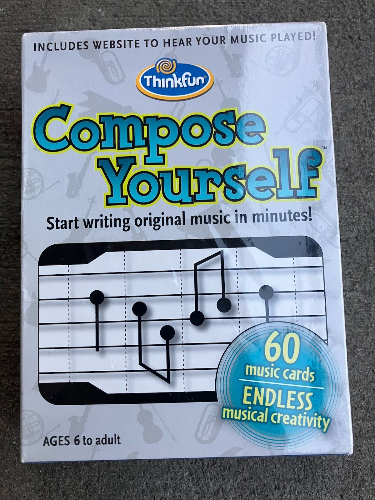 ThinkFun Compose Yourself Star Writing Original Music In Minutes 60 Music Cards.