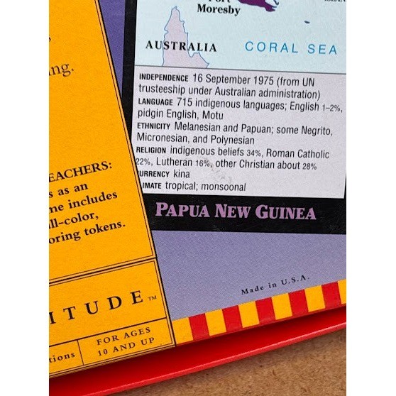 Maptitude The Game of Global Proportions 1997 Resource Game Geography Board Game
