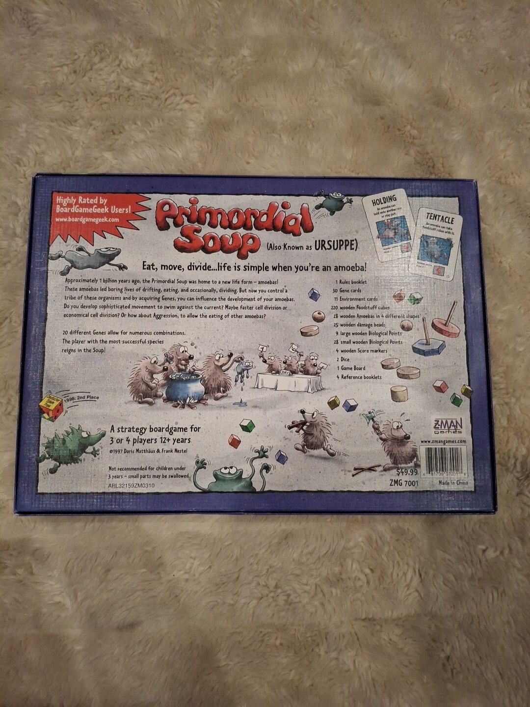 Primordial Soup / URSUPPE Board Game, Out of Print Z-Man Games 100% Complete