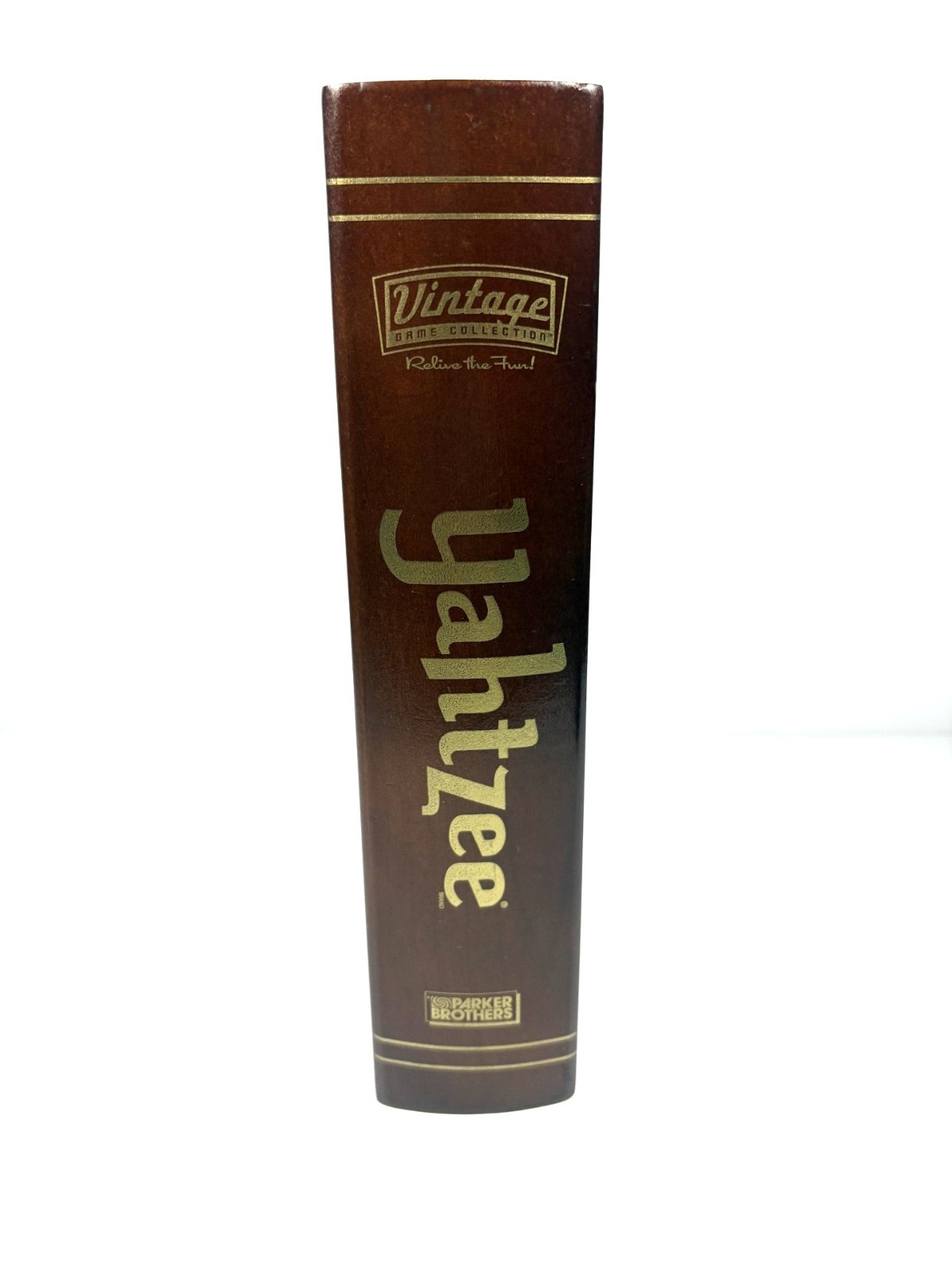 Yahtzee Game Vintage Collection Bookshelf Edition Wooden Box Complete Free Ship
