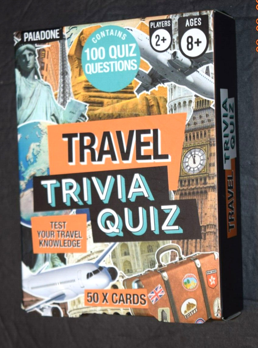 “TRAVEL TRIVIA QUIZ GAME,” 50 Cards/100 Questions, BrandNew in the Original Box