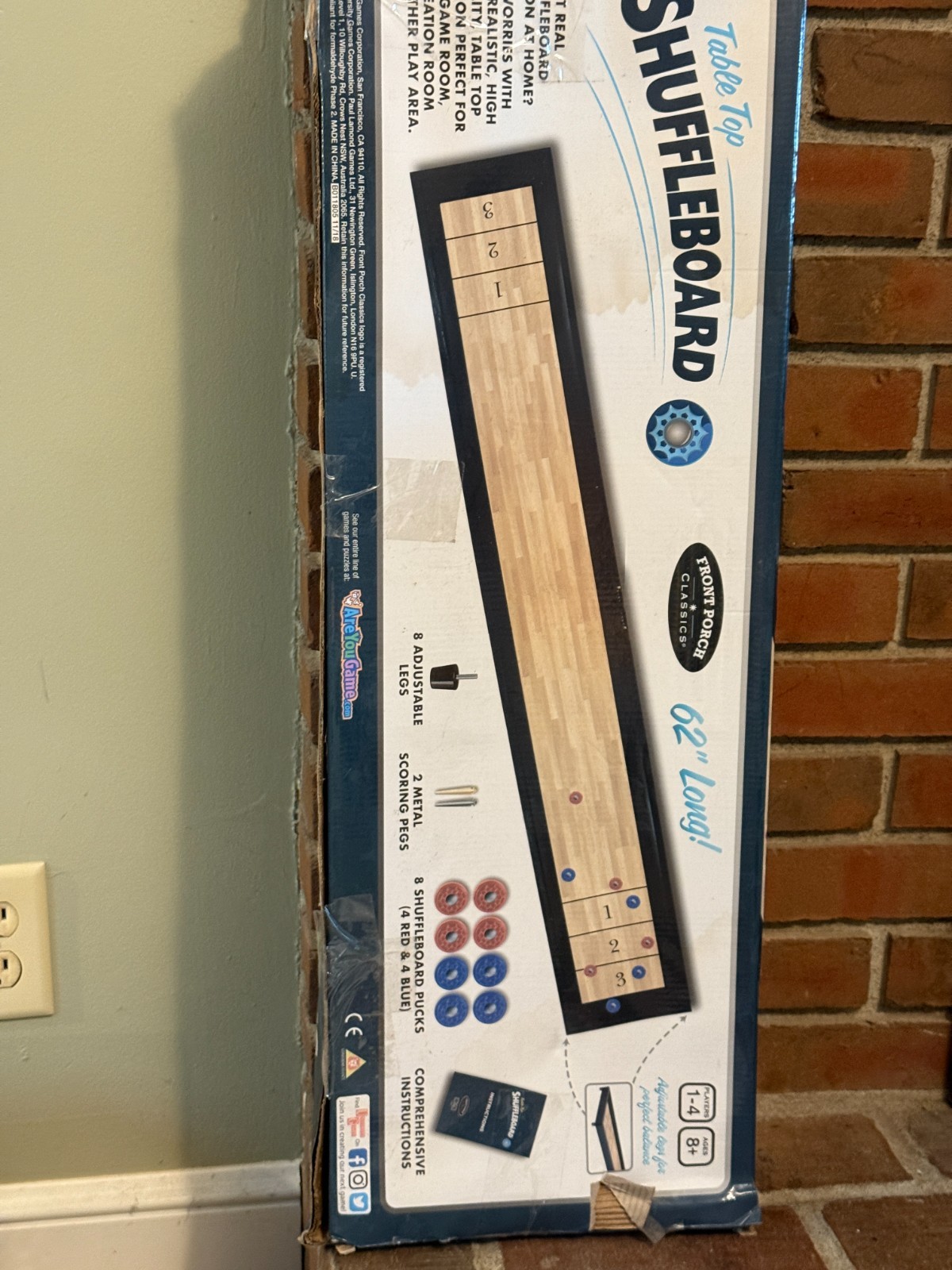 New Open Box Front Porch Classics Table Top Shuffleboard – Ages 8+ | 1-4 players