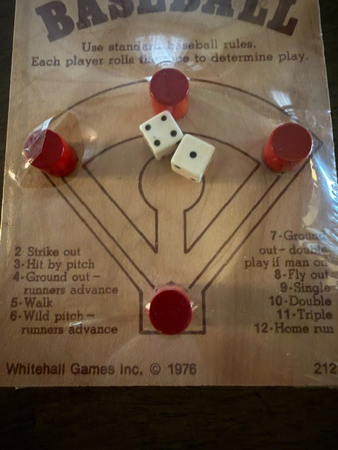 Whitehall Games Inc. Vintage Wood Baseball Game 1976,New In The Package