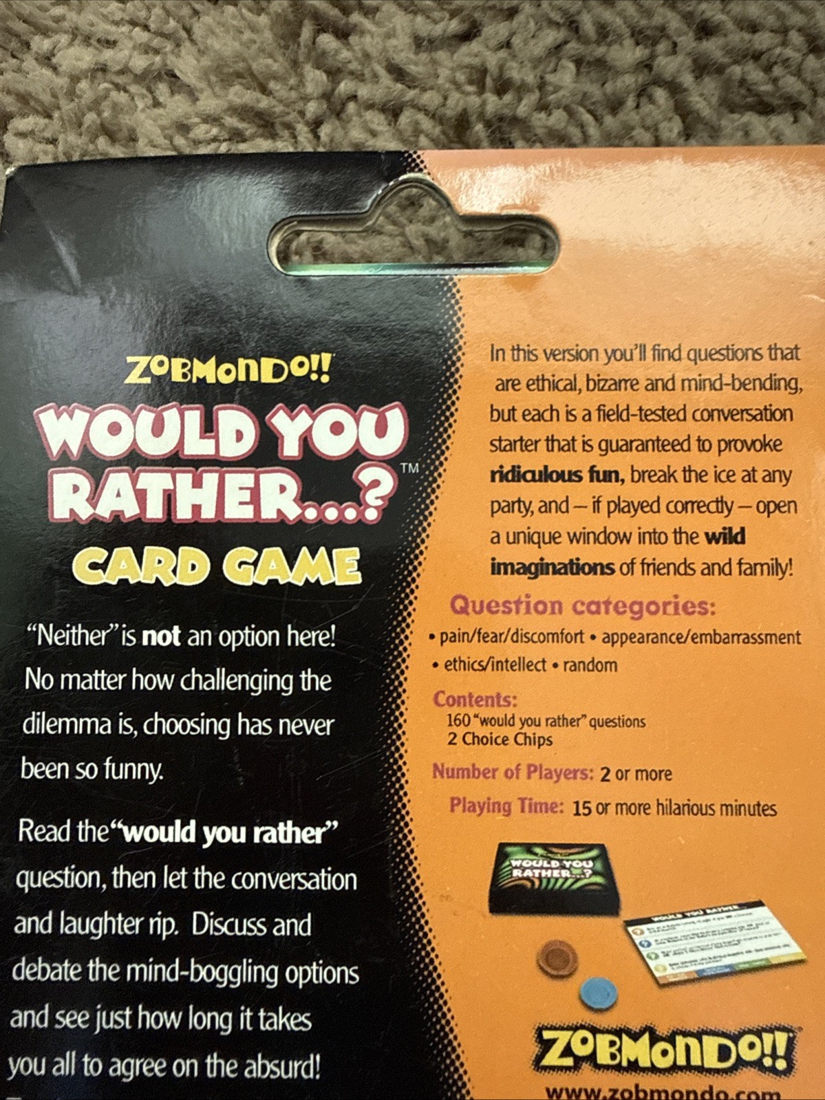 Would You Rather….? Card Game by Zobmondo!! Adults and Teens Edition Complete