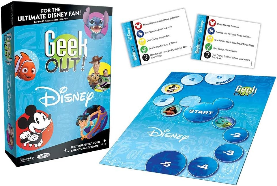 Disney Geek Out Board Game Trivia Party Family Game USAopoly New Ages 10 – Adult