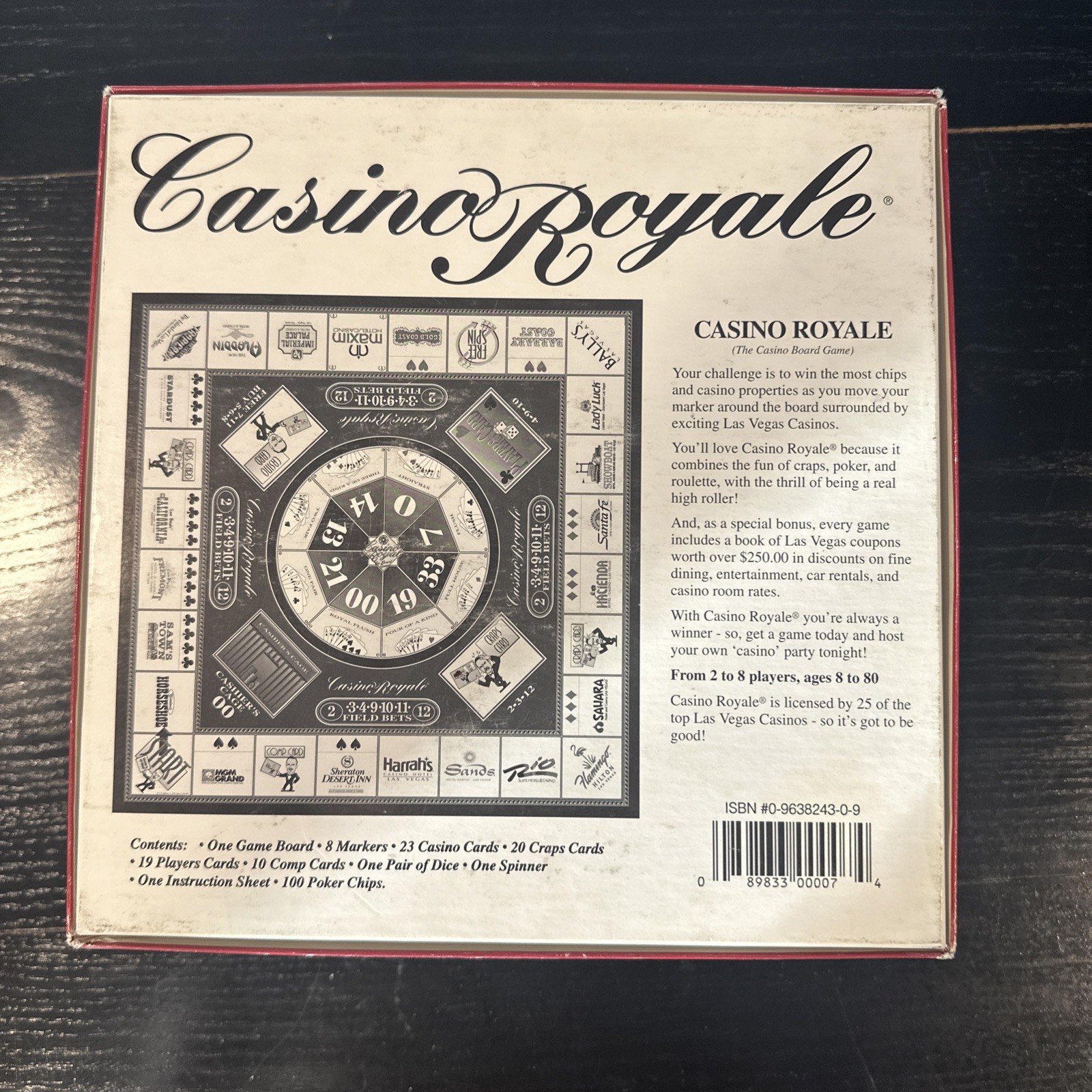 Casino Royale The Las Vegas Board Game Used