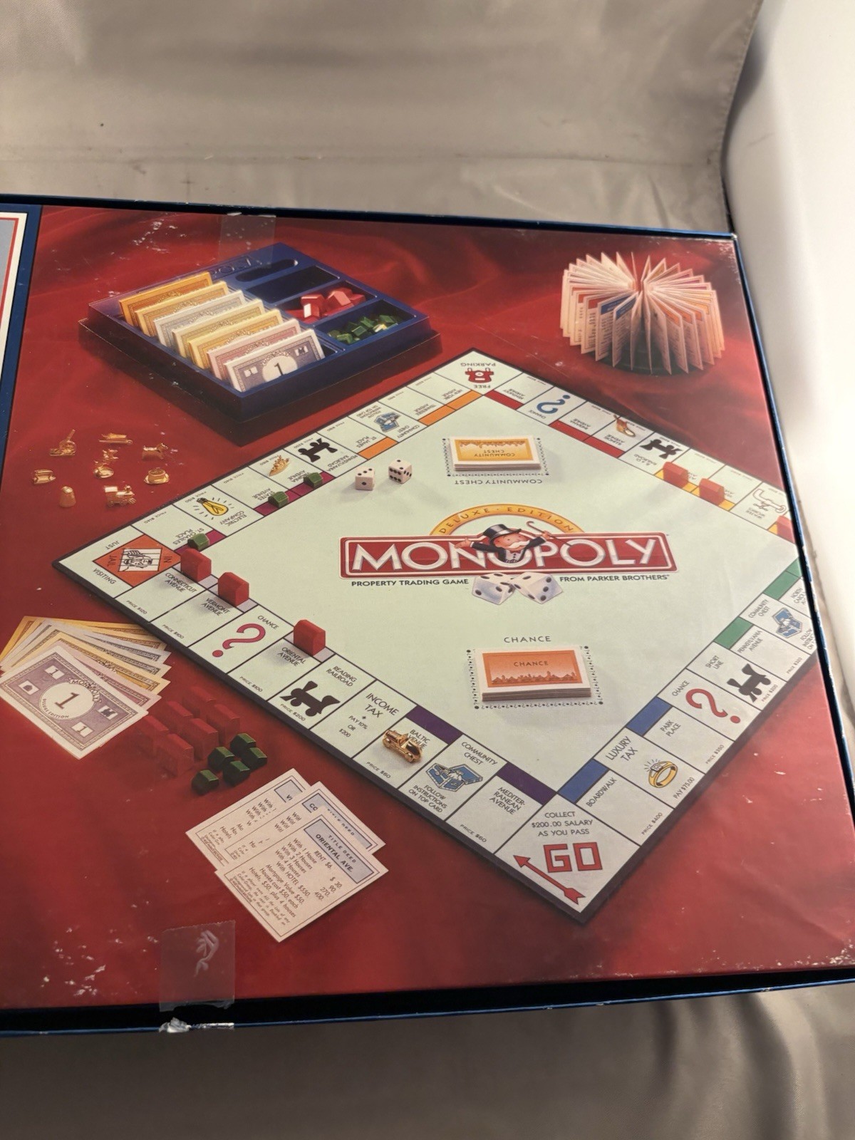 1998 Deluxe Monopoly Board Game by Parker Brothers Complete Very Good Condition