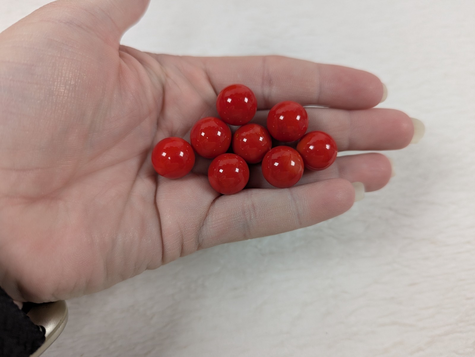 Red Solid Glass Marbles – 14mm +/- 7.5 Pounds