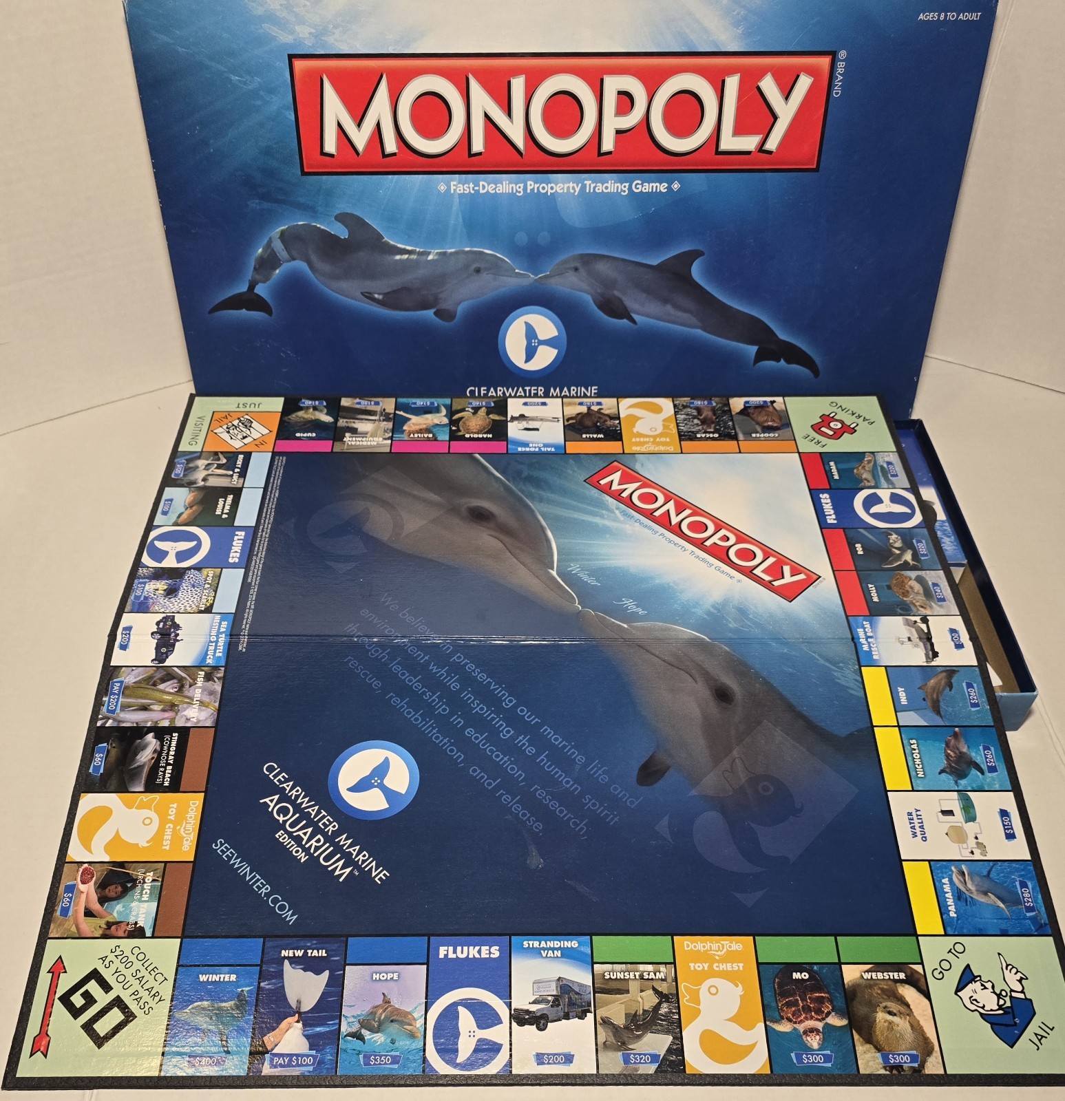 Monopoly Clearwater Marine Aquarium Dolphin Tale 100% Complete