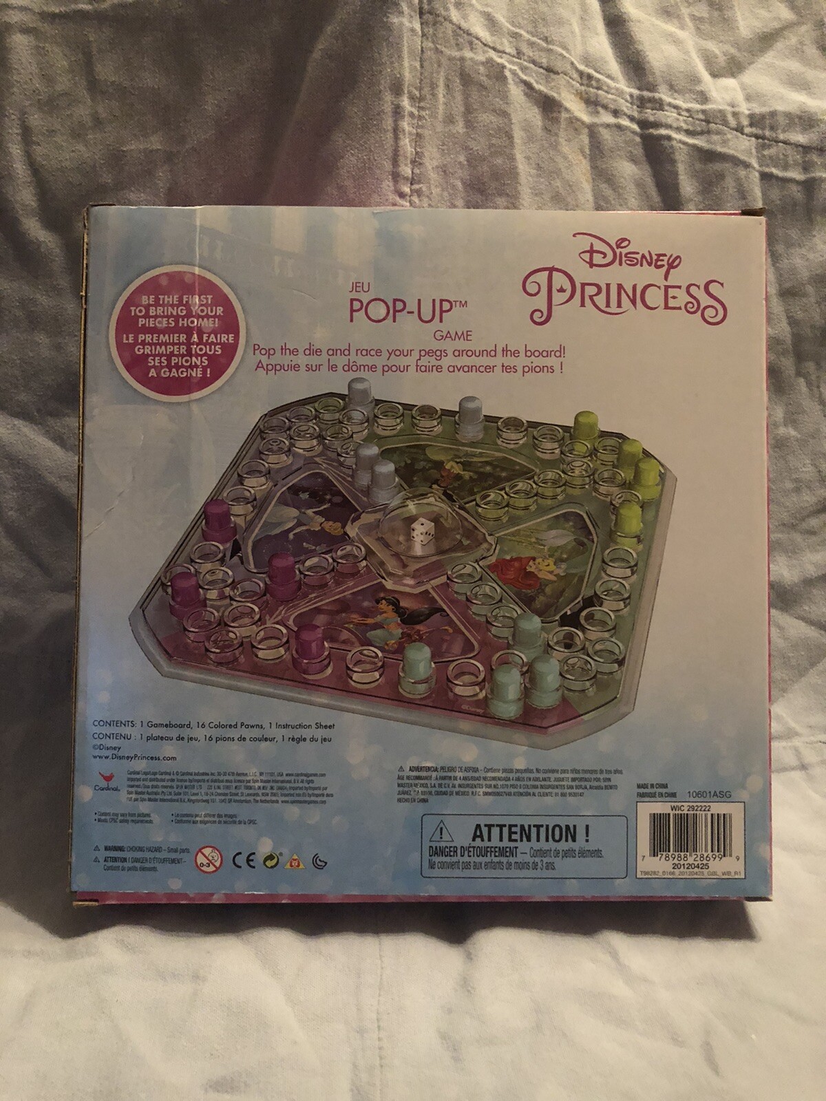 NEW Walt Disney Princess Jeu Pop-up “Trouble” Game Age 4+ for 2-4 Players