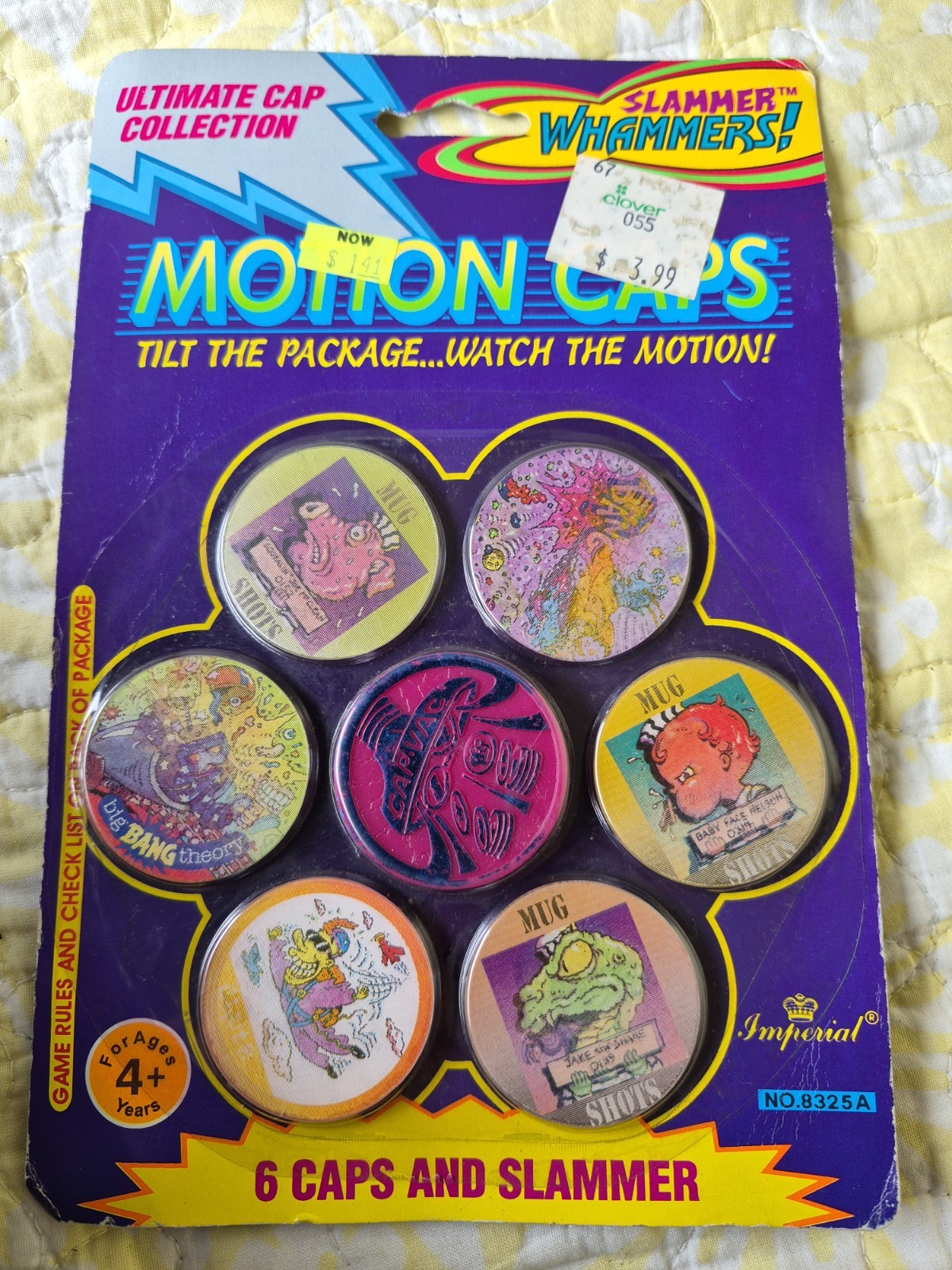 1994 POGS Sealed MOTION CAPS SLAMMER WHAMMERS – Ultra Rare 6 cap 1 slammer