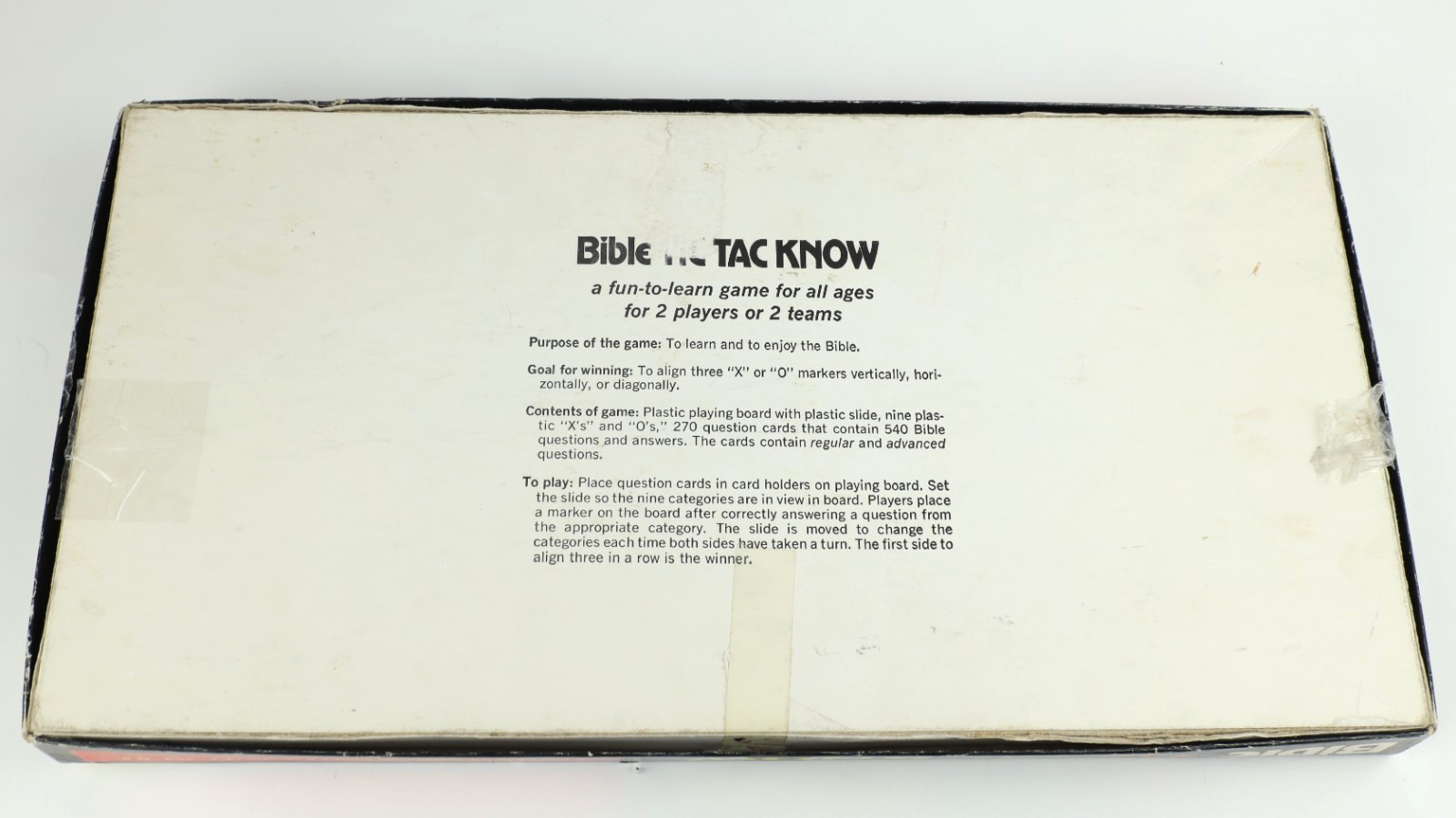 Vintage 1978 Tic Tac Know Bible Game