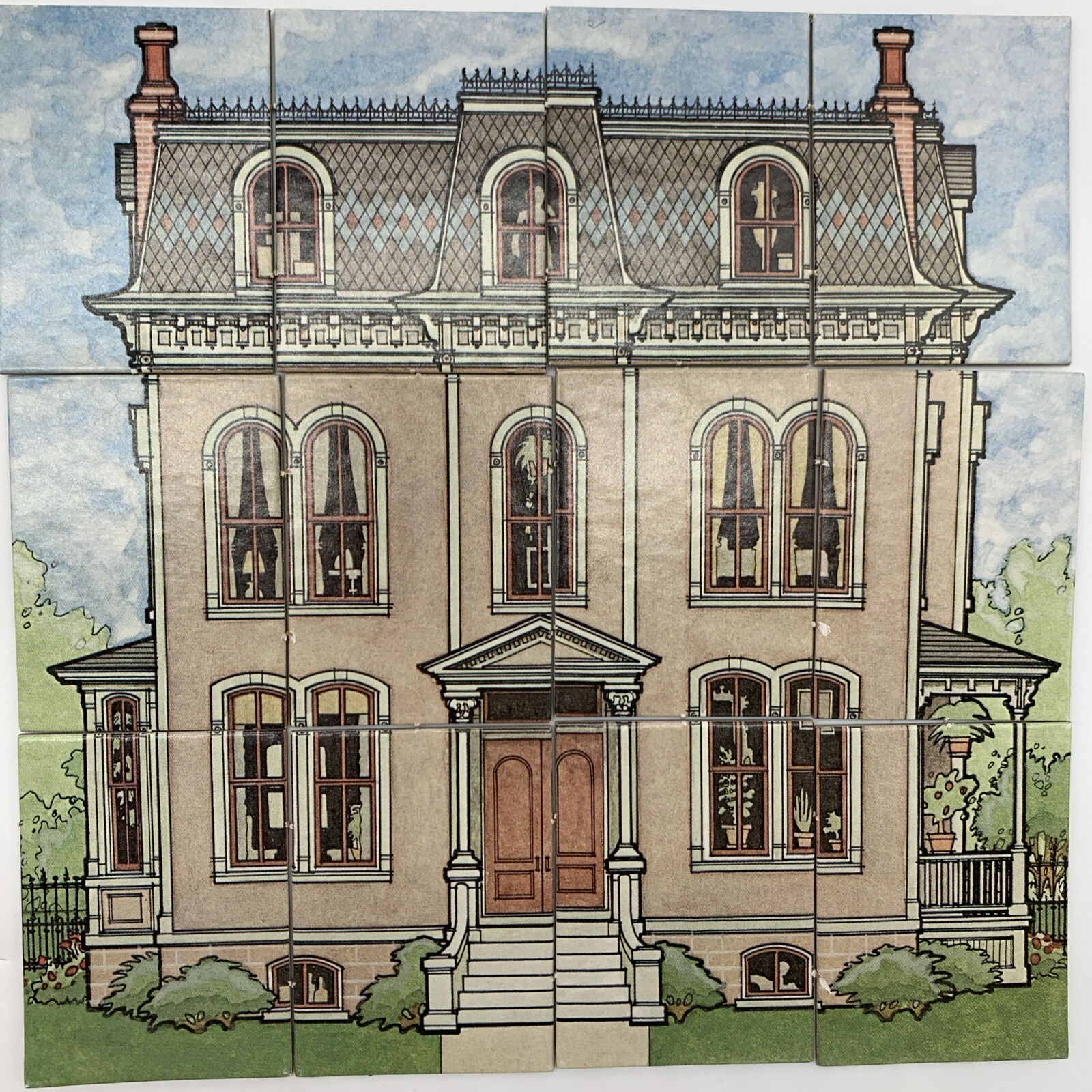 Aristoplay Good Old Houses Puzzle Game Historic American Architecture Styles VTG