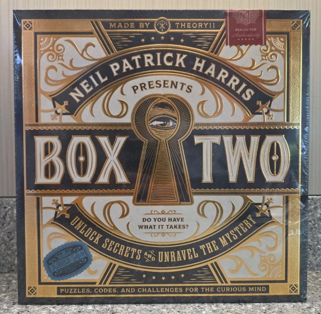 Box Two Board Game Neil Patrick Harris Puzzle Brain Teaser 2024 Theory11 Sealed