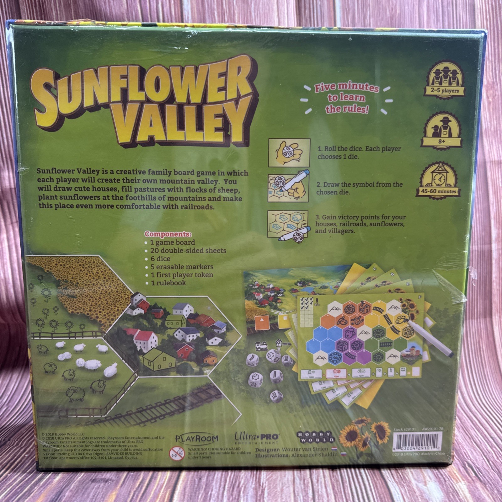 SUNFLOWER VALLEY BOARD Game SEALED New BY Playroom Entertainment BGS