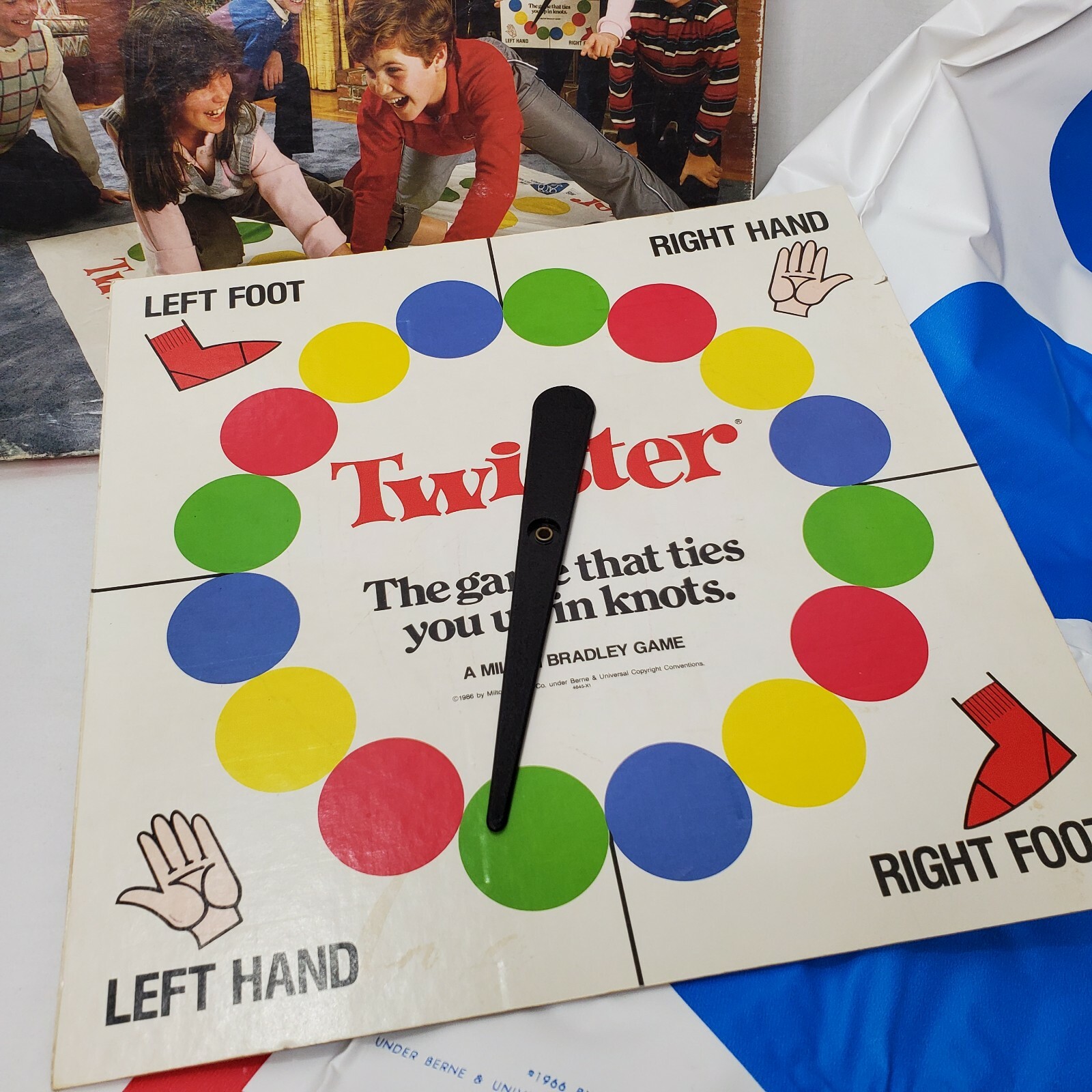 Vintage 1986 Twister Board Game Milton Bradley 80s Party Decor Game Night USA