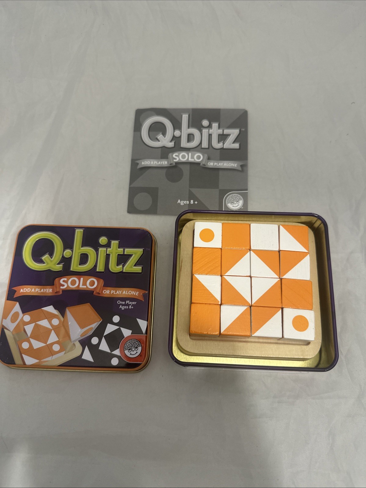 Q-Bitz Solo Orange Edition COMPLETE – puzzle game – Great condition